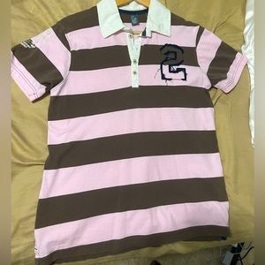 Zara Kids Polo Shirt Used Pink and Brown